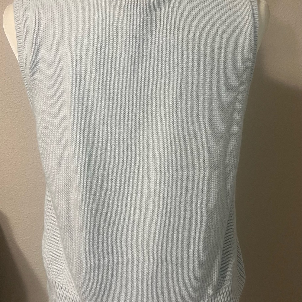 Sincerely Jules Light Blue Argyle V-Neck Sweater Vest - Picture 2 of 4